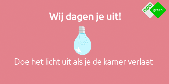 NPOGroen's tweet photo. Gaat er bij jou ook een lampje branden na de uitzending van #groenlicht? Ga de uitdaging aan in de #npogroen app! https://t.co/ry4gWuS93C