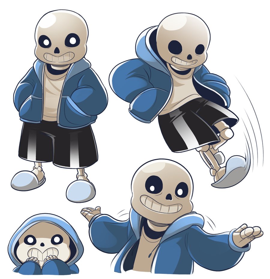 cubewatermelon's tweet image. I came home full of Sans feelings, so I colored those doodles from last night and... drew even more...