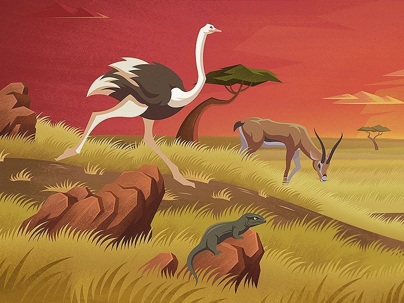 Grasslands illustration, by Joseph Le ▶ #illustration #art #afflatus ◀ ift.tt/1UlDSL3