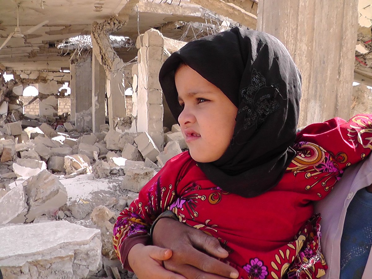 s5566664's tweet photo. Words including 'bombs+airstrikes' are now part of 3 yr old child's vocabulary in #Yemen #UniversalSaudiTerror https://t.co/KH7vmQDBnq
