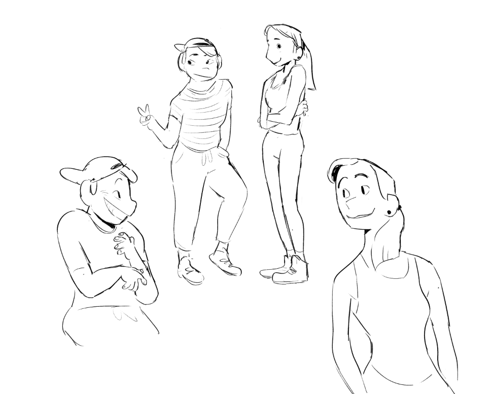 characters from a potential summer project! (it's about friendship) 