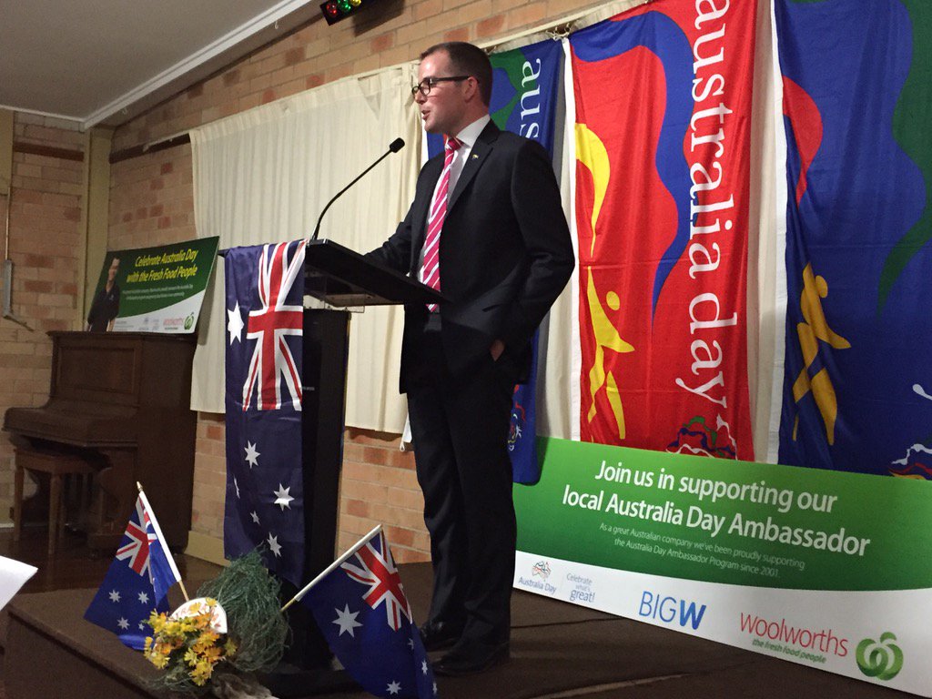 GuyraShire's tweet photo. Thanks @A_J_Marshall for joining us for Australia Day Awards every year. Guyra is the place to be! https://t.co/kBYK9eEPmd