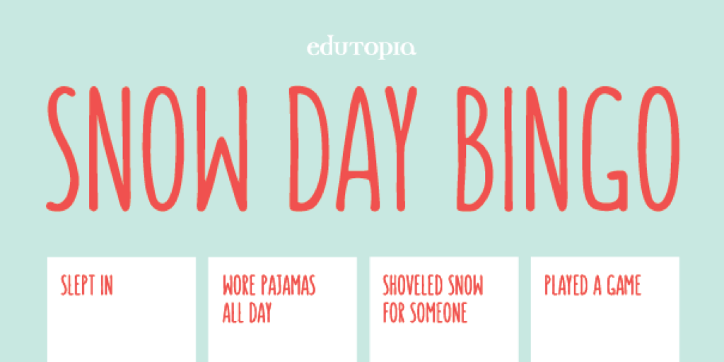 edutopia's tweet photo. Check out this fun activity for kids to play during a #snowday! Link to download: https://t.co/8gPND6U42c #blizzard https://t.co/NhHm8MKLP5