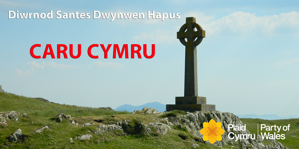 Plaid_Cymru's tweet photo. 'Amser i ddangos i'r byd yr hyn rydym yn ei garu am Gymru' - @LeanneWood #SantesDwynwen https://t.co/Aj9t5R2NS9 https://t.co/10mA88GI3K