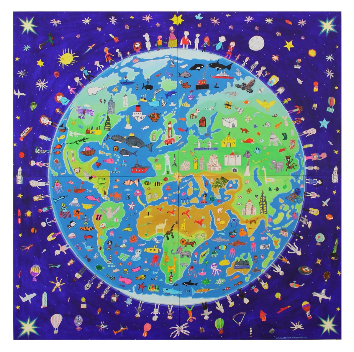 The Big Draw® ✏️ (@the_big_draw) on Twitter photo How art brought children together to draw the world. <a href="/SWIllustrator/">Stephen Waterhouse</a> #drawingchangeslives bit.ly/1Nux3kO How art brought children together to draw the world. <a href="/SWIllustrator/">Stephen Waterhouse</a> #drawingchangeslives bit.ly/1Nux3kO