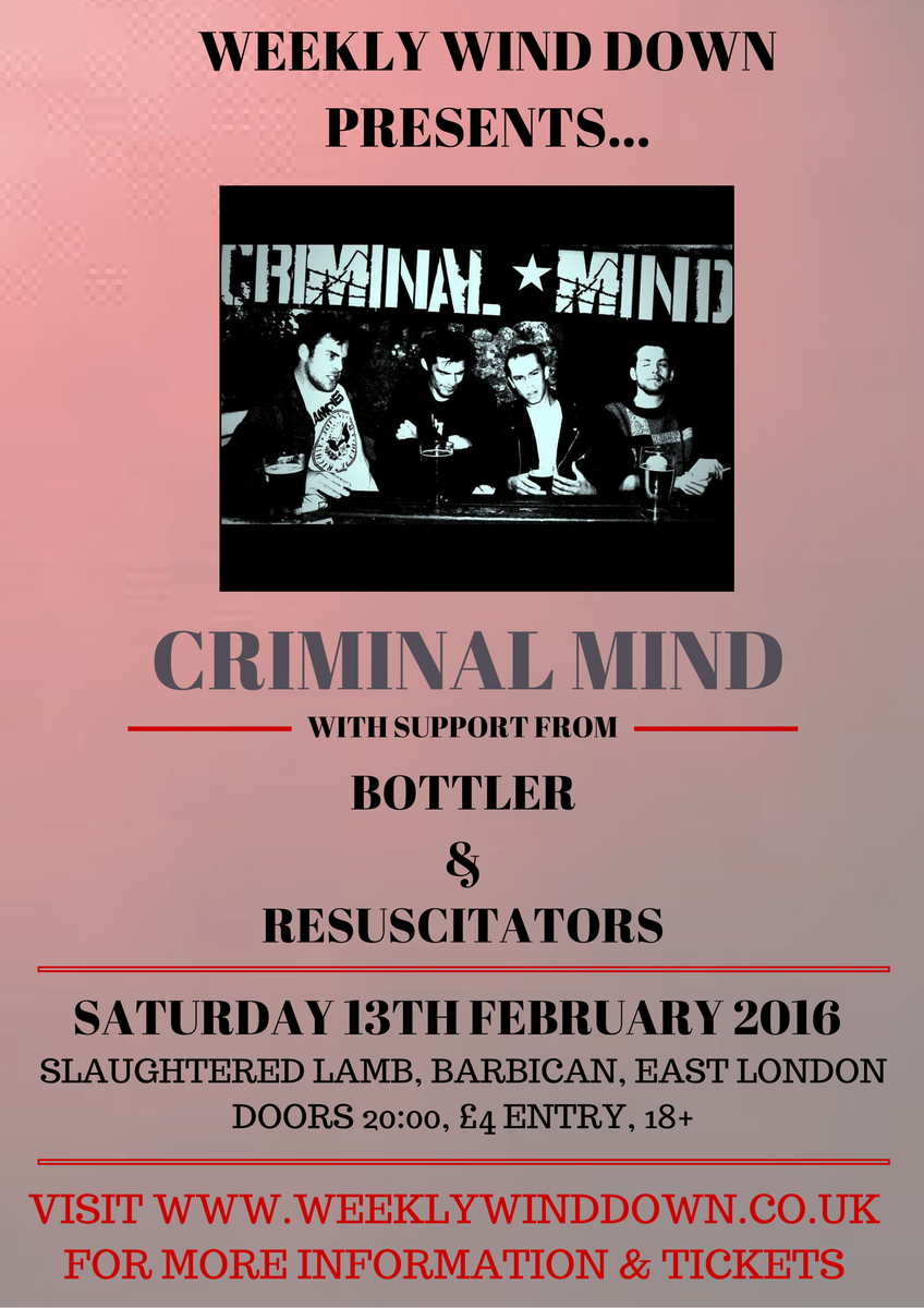 Playing with some great #punk  bands on Valentine's weekend! <a href="/slaughteredlam/">The Slaughtered Lamb</a>  #romance <a href="/CMPUNX/">Criminal Mind</a> <a href="/Resuscitators/">Resuscitators</a>