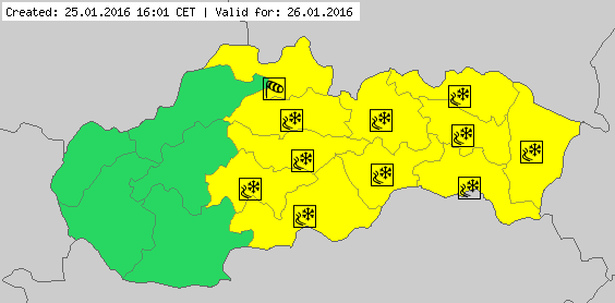 Warning for snow/ice in eastern Slovakia and wind gusts of 27 m/s in north central (meteoalarm.eu/en_UK/1/0/HU-H…)