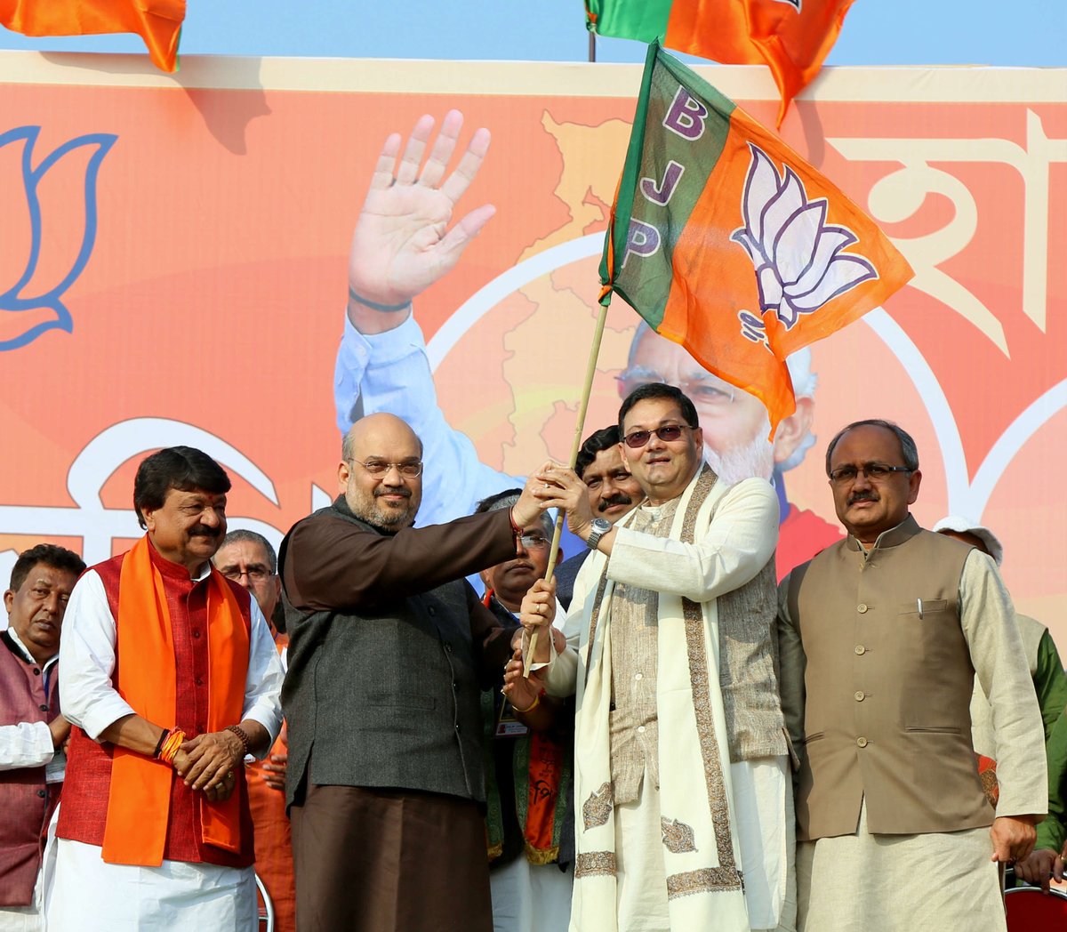 ibrijmohanJi's tweet photo. Glimpse of BJP National President Shri @AmitShah public rally in Howrah (West Bengal). #AmitShahInHowrah https://t.co/umJ92AJuAd