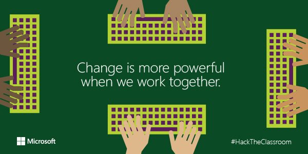 MicrosoftEDU's tweet image. Join in on #HackTheClassroom and get ideas from @hadip, @dalepd &amp;amp; #MIEExpert @RafranzDavis! msft.it/6012Bkcry