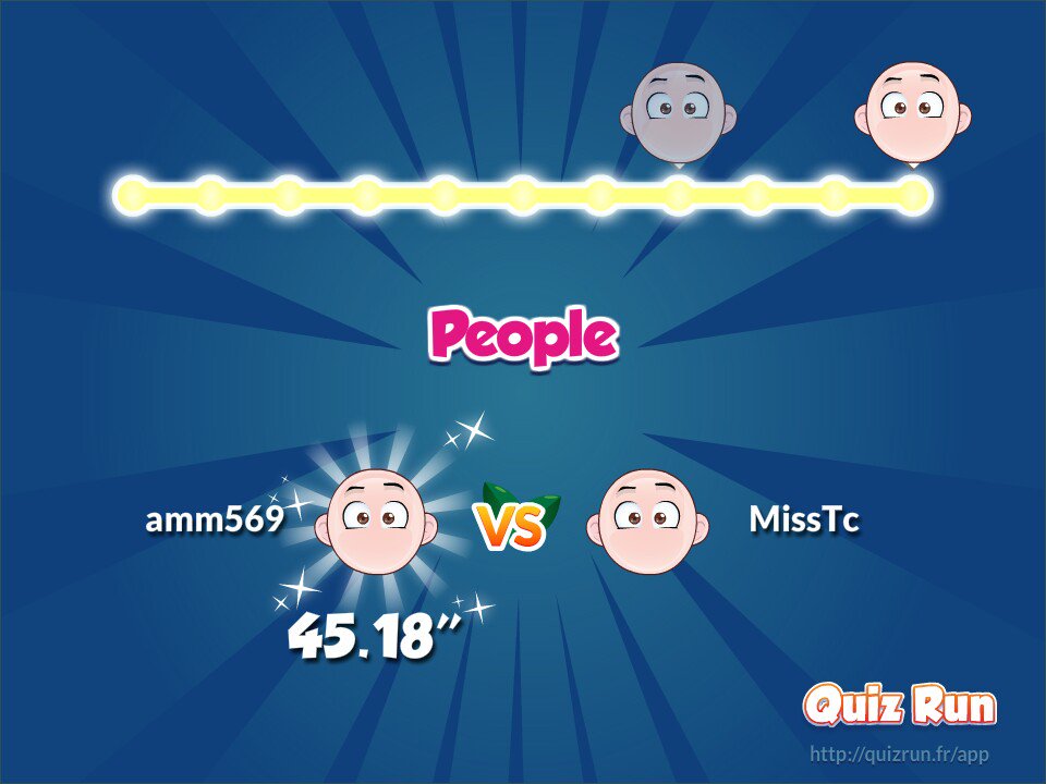 amm569's tweet photo. I defeated Joshua Carnahan in Quiz Run. My username is amm569 https://t.co/MQwO9g2VrF https://t.co/yeoXe9Skbv
