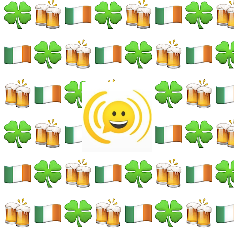 EmojitonesApp's tweet photo. #TopOTheMorning!  @EmojitonesApp is coming 2 #Ireland! Delight yr friends - send #emojis with sound! 🎵 🍀🎵  🍀 🎵 🍀  😍 https://t.co/RhdNPZJFPL