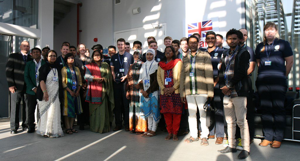 UKinBangladesh's tweet image. Visiting U-19 @CricketScotland team met victims of #AcidSurvivorsFoundation to know how #UKaid helping them