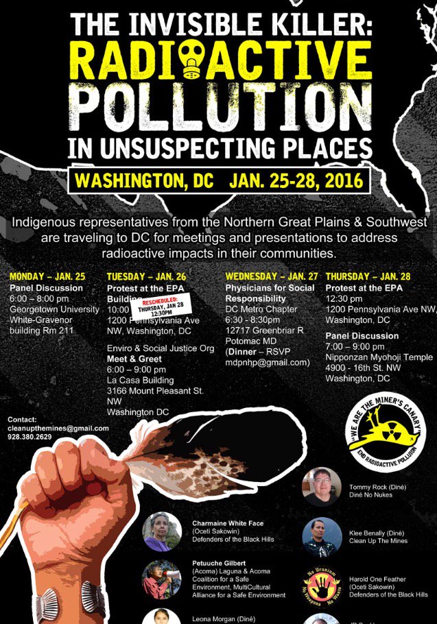 Cleanupthemines's tweet photo. Native Delegation Brings #RadioactivePollution Struggle to DC https://t.co/Lp1P6EYFlc #minerscanary #cleanupthemines https://t.co/R4a45sIoq3