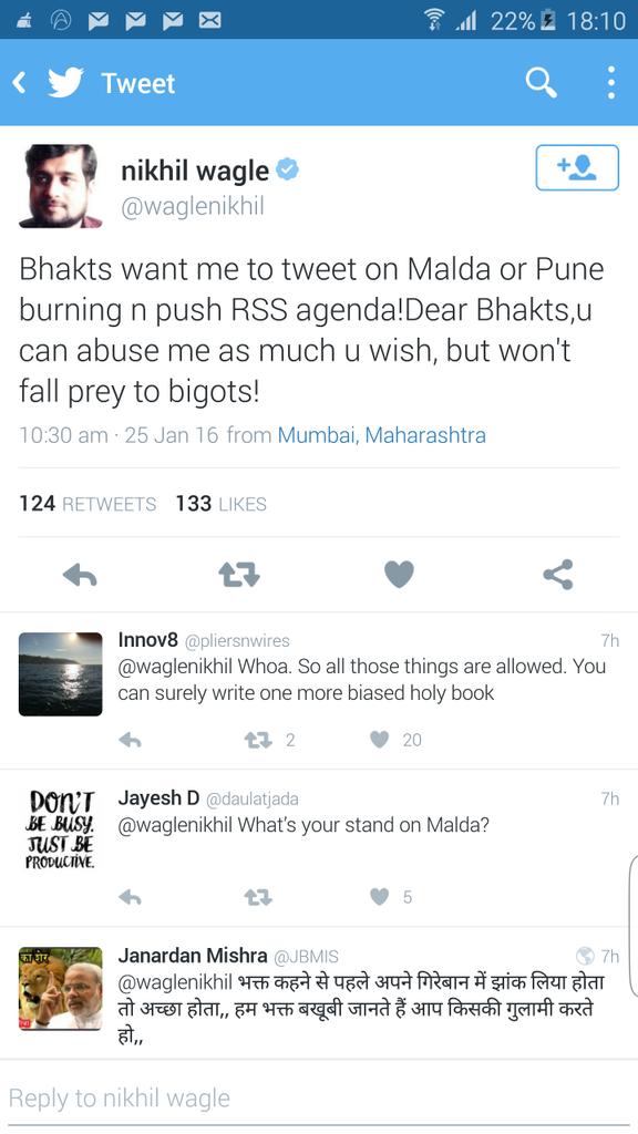 MahaveerM_'s tweet photo. Dolts Like @waglenikhil Wil Tweet On Dadri/Fake Church Attacks 2 Push Vatican/Saudi agenda!
Fart, V Dnt Expect 4m U https://t.co/jSxxlWJmOd