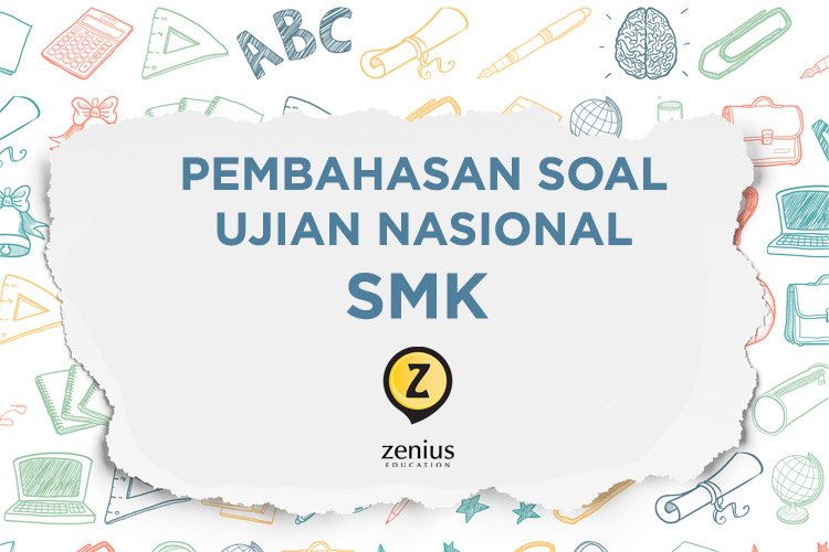 Berikut ini pembahasan soal UN SMK tahun 2014 dan 2015 untuk semua jurusan zenius.net/blog/11009/soa…