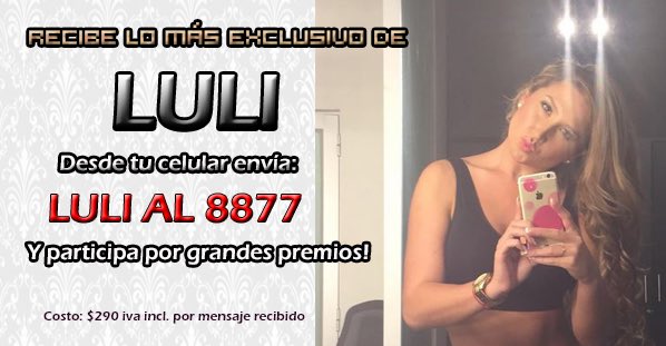 Lulichile's tweet image. Me acompañas? Con Entel envía Luli al 8877 gracias x su cariño 😊 a mi fotoreality @emiliabolocco @EventosLuli