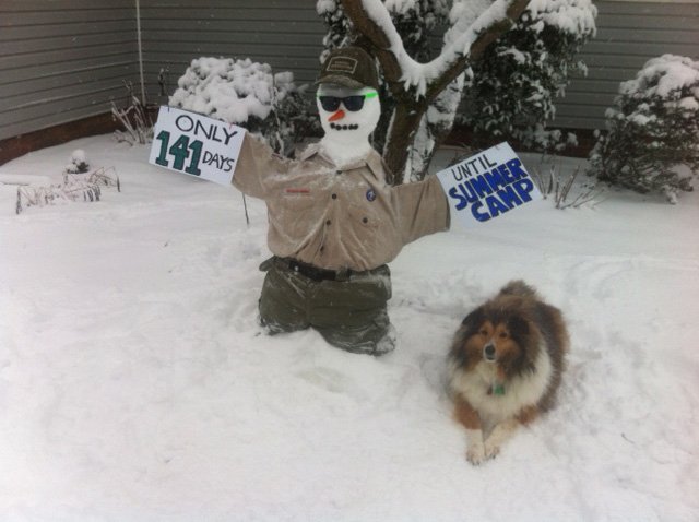 RT <a href="/scouting/">Scouting magazine</a>: This weekend’s snow had one Scouter counting down the days until summer camp. #blizzard2016