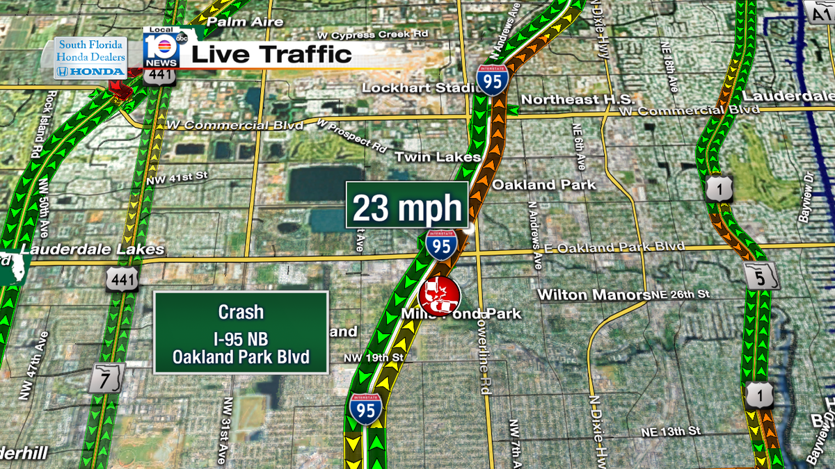 Accident I-95 NB & Oakland Park Blvd #TRAFFIC https://t.co/Ie0upUXkL0