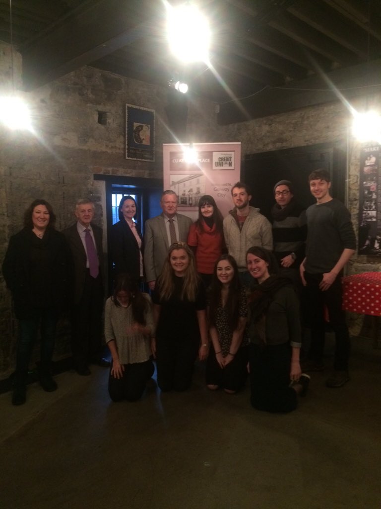 DruidTheatre's tweet photo. #FUEL15 artists with SACCU our funding partners for FUEL #StAnthony&CladdaghCreditUnion https://t.co/e7dRfwmIN2