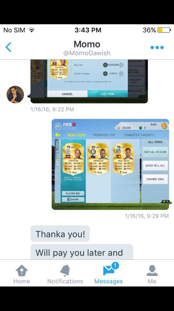 Fut_Cop2016's tweet image. SCAMMER ALERT @MomoGawish SCAMMED 35 MIL RT AND BLOCK HIM OR YOU'LL BE NEXT