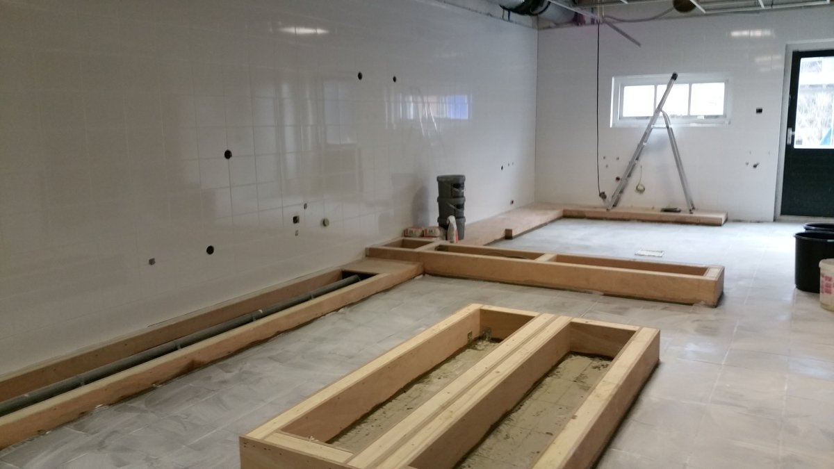 Straks de nieuwe werkplaats van onze nieuwe koks. Nog ruim 2 maanden en dan ontvangen we onze gasten.