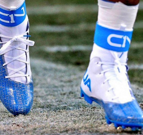 PlayersTribune's tweet photo. Athletes weigh in on @CameronNewton's NFC Championship performance (and amazing cleats). https://t.co/TFNNNZ5vtR https://t.co/pbwPmCeWCV