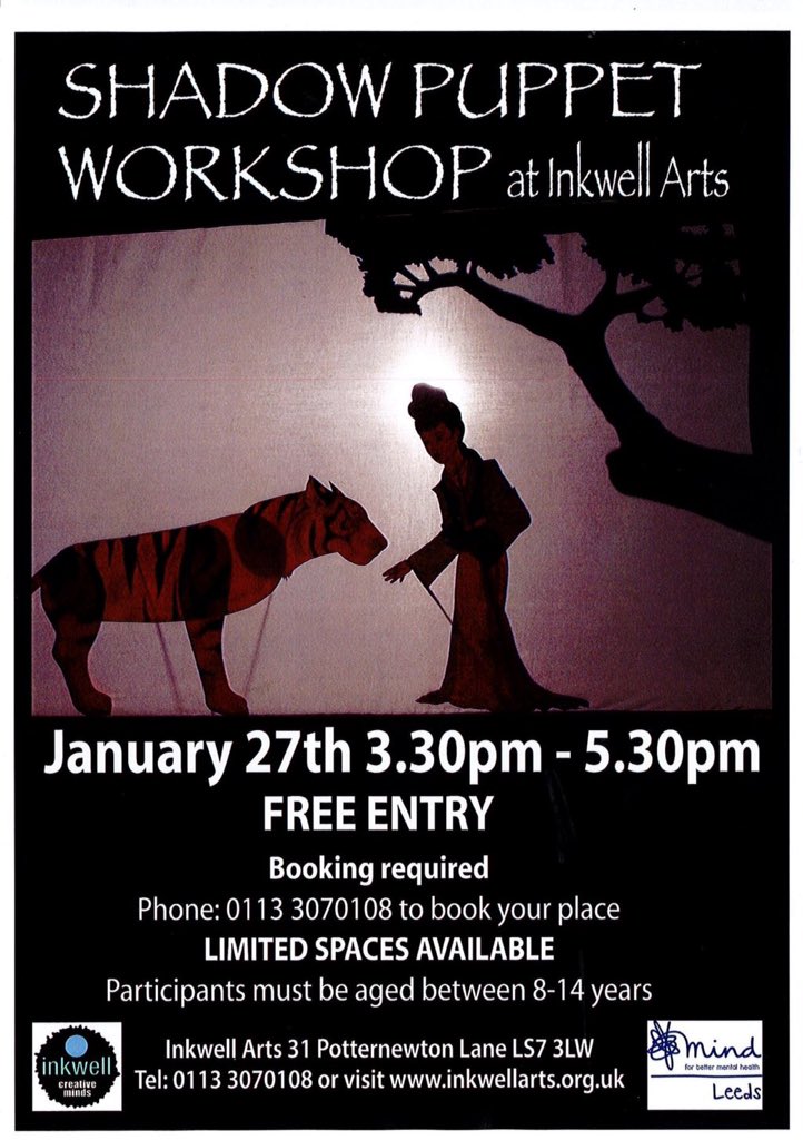 We are currently looking for children to take part in our FREE shadow puppet workshop, #leeds #childfriendlyleeds