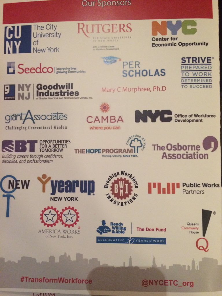 WeArePublicWrks's tweet image. Honored to sponsor #TransformWorkforce w @heldrichcenter @NYCOpportunity @Seedco_org @PerScholas @nybwi @OBTJOBS