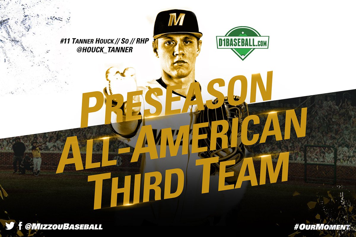 NEWS: #Mizzou's <a href="/houck_tanner/">Tanner Houck</a> Named <a href="/d1baseball/">D1Baseball</a> Preseason All-American 🐯⚾️

 mutigers.com/news/2016/1/25…

#MIZ #🏡️of♠️