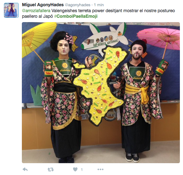 arrozlafallera's tweet photo. 3er Finalista: @agonyhades. Si quieres que este tuit gane un viaje a Japón >>> RT! #ComboiPaellaEmoji https://t.co/XODIdSPFme