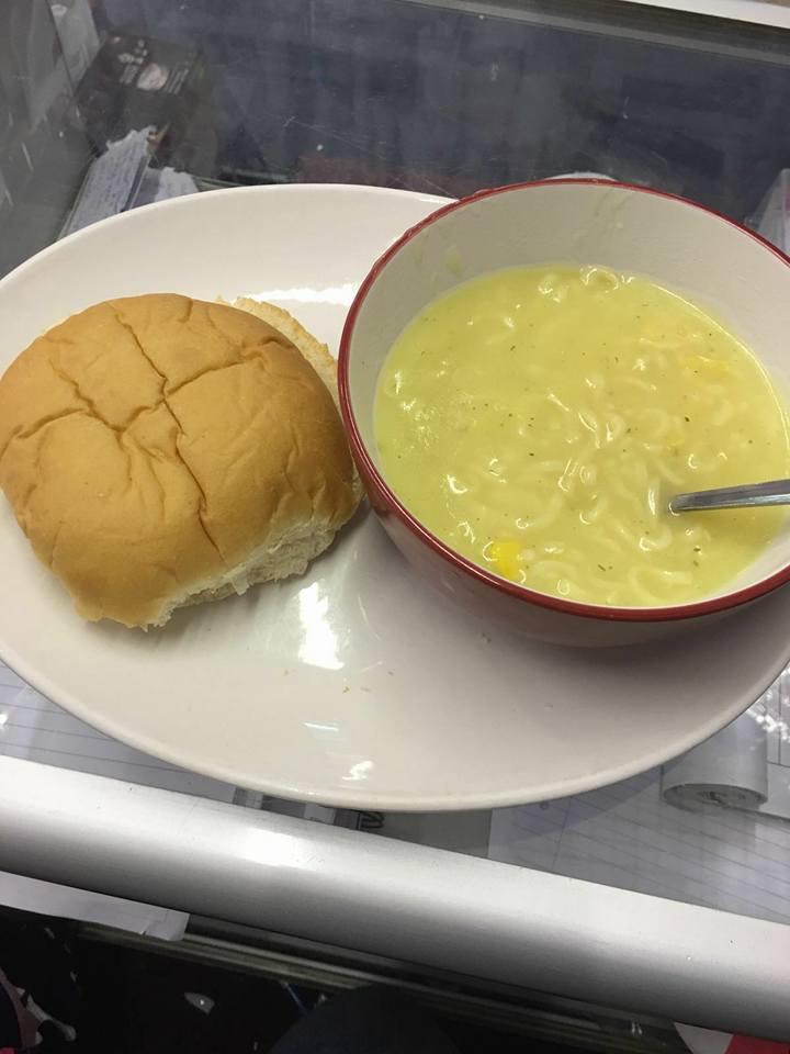 Warming, rich and delicious. Home made soup 'n' a roll just £2.35 at The Coffee Stop, <a href="/stmarysmarket/">St Mary's Market</a> #sthelenshour