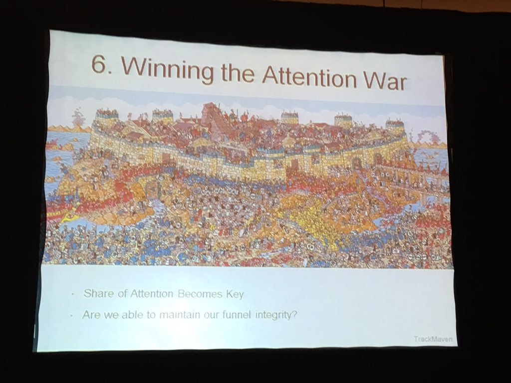 VizSense's tweet photo. "Share of attention is key" in winning the attention war - @TrackMaven #ChiefMarketingTechX https://t.co/pYDczomftS