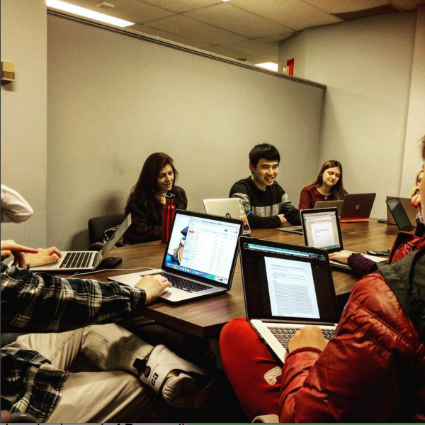 bc_elements's tweet image. Here's the team, trying to think of cool article titles for your reading pleasure. We suffer for our art. #elements