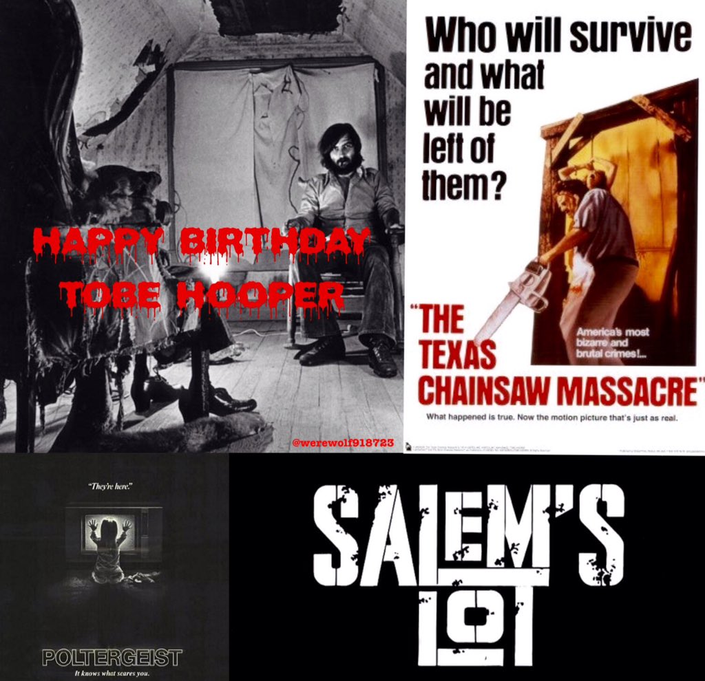 HMZHorror's tweet image. HORROR BIRTHDAYS! #HappyHorrorBDay to #HorrorMasters #TobeHooper and @RealDonMancini!