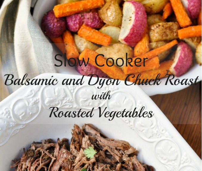Create this tasty balsamic chuck roast recipe with roasted vegetables from <a href="/ModernButtery/">The Modern Buttery</a>, bit.ly/1UmjBF8