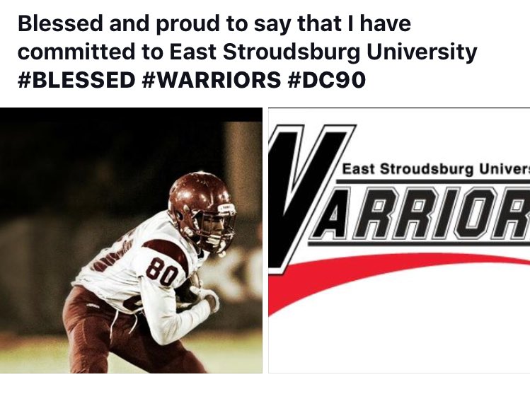ChannelHNews's tweet photo. Congrats to SR. WR Raheem Wilson on committing to East Stroudsburg University! @CardinalHayes #CardinalCommits https://t.co/lCvfRovC0H