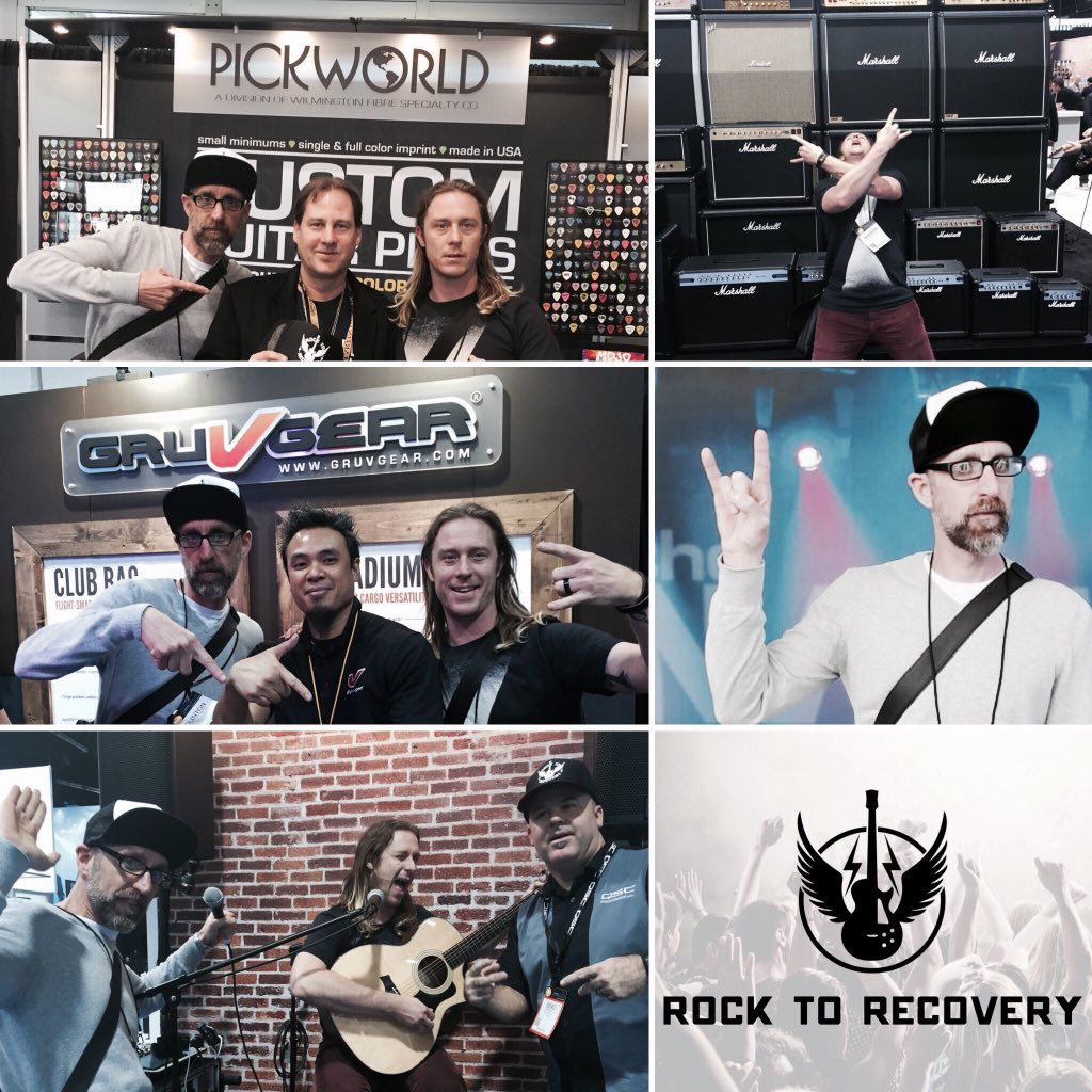 Rock To Recovey at NAMM <a href="/PickWorld/">PickWorld</a> @QSC <a href="/gruvgear/">GRUV GEAR</a>