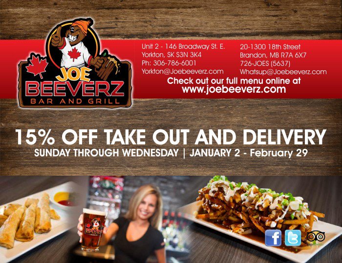 Joebeeverz's tweet photo. Plan dinner now by ordering Take Out or Delivery from  @Joebeeverz . 
15% off all orders over $25
#nodishestodo https://t.co/XFo2zRtEtZ