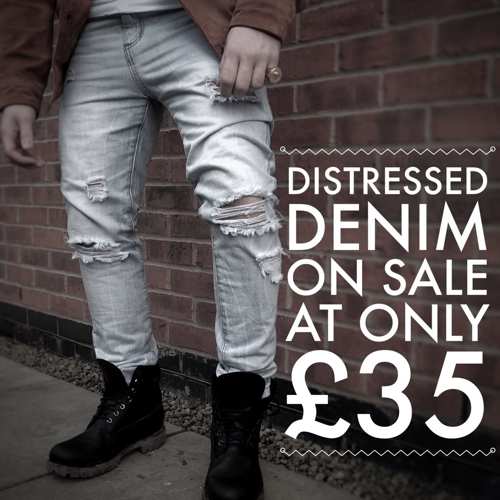 StormOriginalx's tweet photo. Distressed denim on sale for only £35 🔥 
https://t.co/LCU7rTrUkb 

#mensfashion #streetwear #mensstyle #fashion https://t.co/vPeLINhAWD