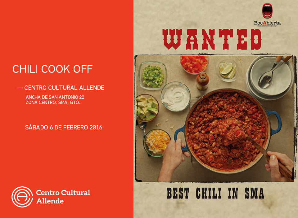 cc_allende's tweet photo. ¡Se busca el mejor chili en #SanMigueldeAllende! No faltes el sábado 6 de febrero al #ChiliCookOff https://t.co/WRk8xQ50Rn