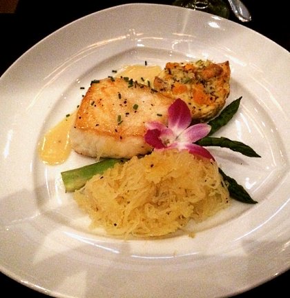 GaslightGrill's tweet image. Chilean Seabass with Butternut Squash Bread Pudding, Spaghetti Squash &amp;amp; Grilled Asparagus GaslightGrill.com