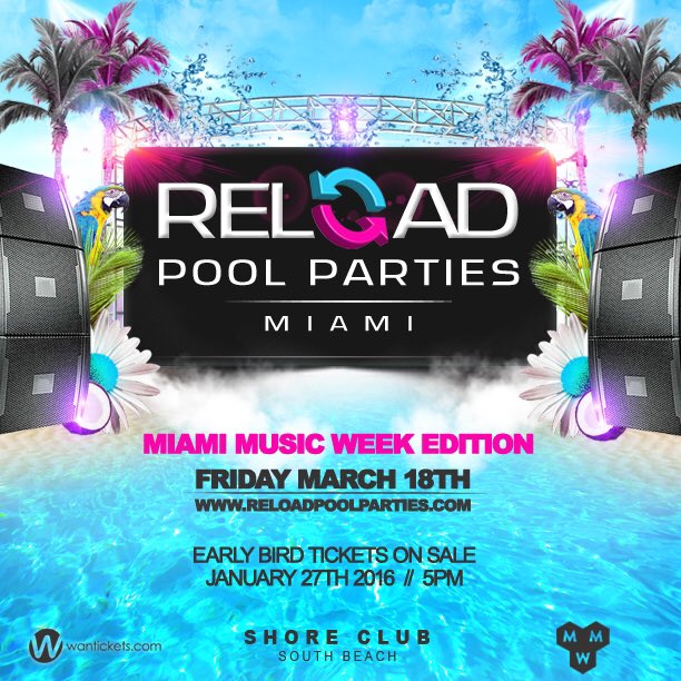 reloadpoolparty's tweet photo. @reloadpoolparty Back again for Miami Music Week @ShoreClubSoBe #ReloadPoolParties #mmw #wmc #ReloadMiami #ShoreClub https://t.co/oseUBioV6O