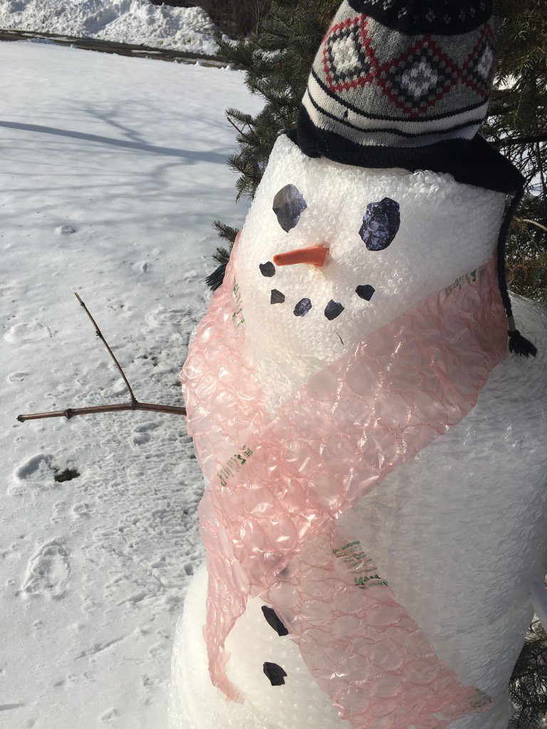 #Jonas was a flop in CT, but we still have an office snowman thanks to @BubbleWrapSEE ! #BubbleWrapDay