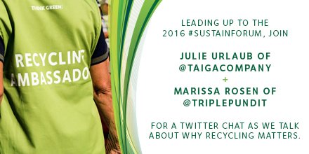WasteManagement's tweet image. If you follow #CSRchat or #sustainability, you should join our #SustainForum Twitter chat on 1/27 at 2 ET!