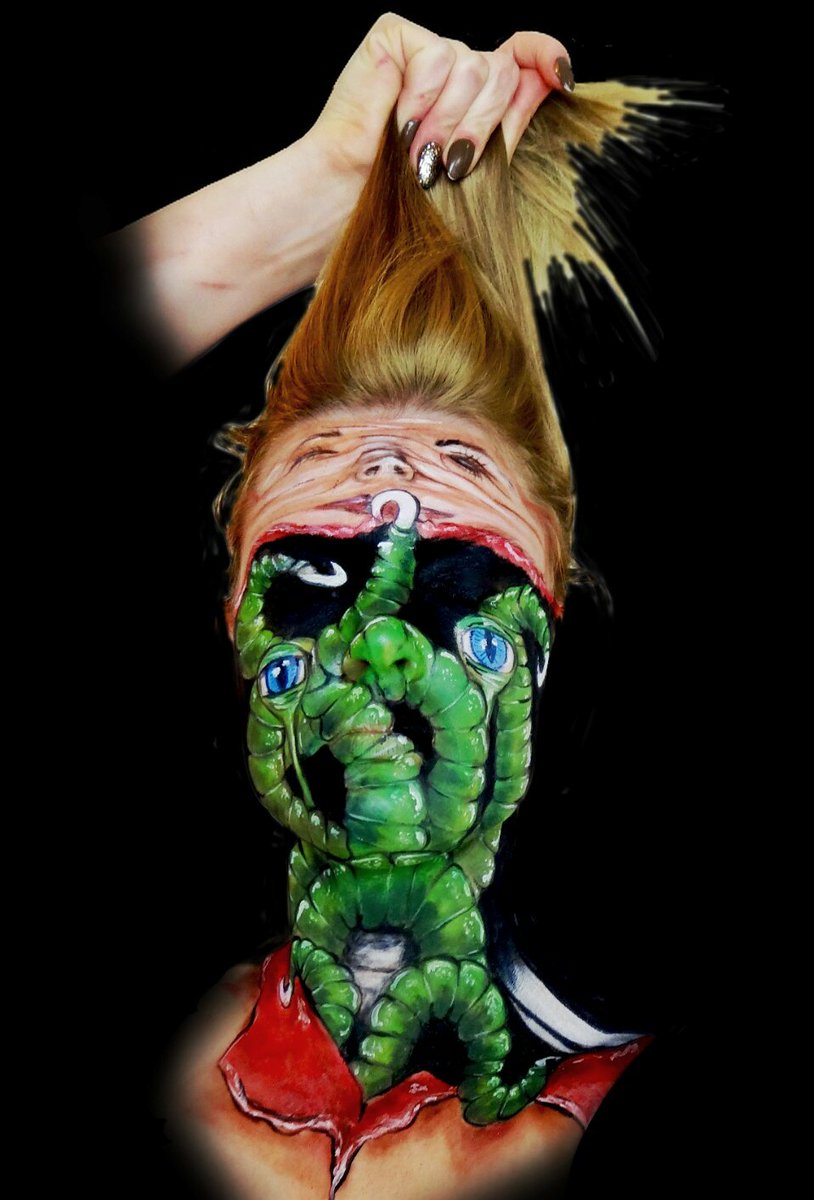 FossaBeauty's tweet photo. The #monster inside me #facepaint on my #youtube channel SammylovesFossas now! #makeup #mua #makeupartist #faceart https://t.co/bZJRxFccTz