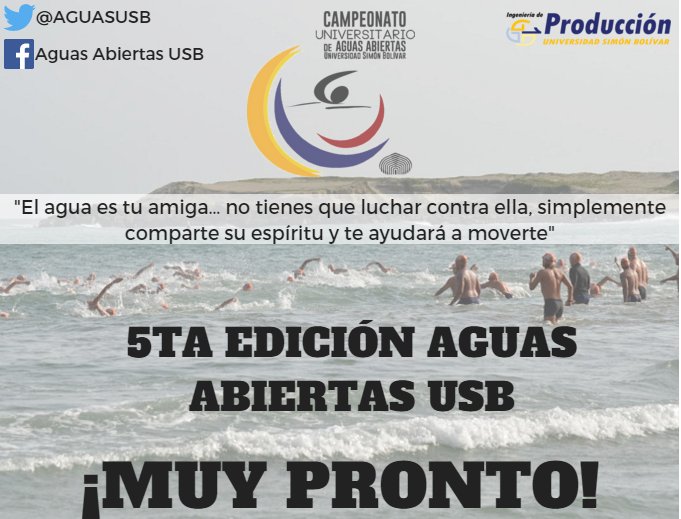 ceipusb's tweet photo. ¡La 5ta Edición del Campeonato de #AguasAbiertas USB está por llegar! ¡Muy pronto! @FCEUSB https://t.co/K1TkuUqMf0