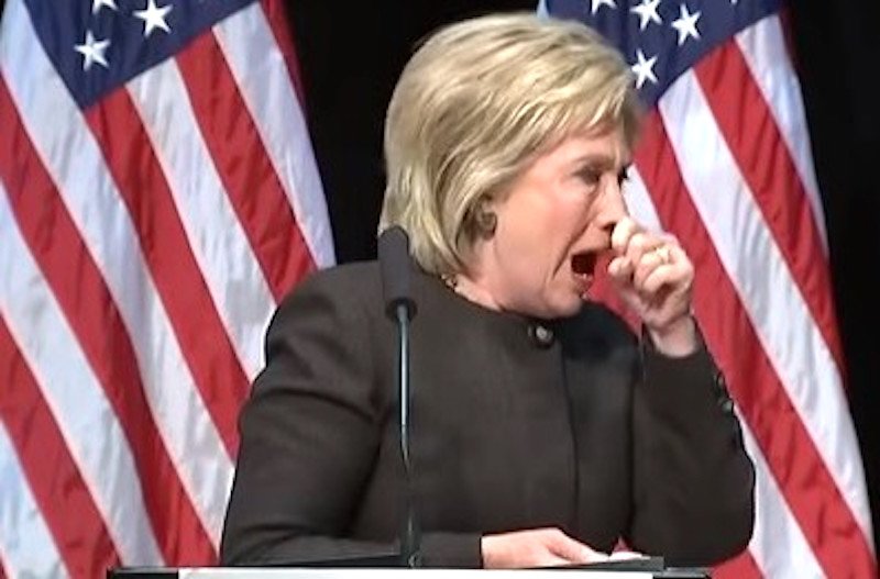 Hillary Clinton suffers uncontrollable coughing fit VIDEO