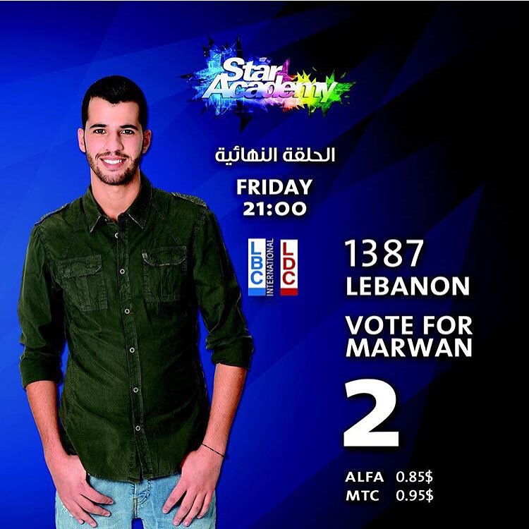 nicolasmezher's tweet photo. Vote for lebanon .. Vote for @Marwan__Youssef in @StaracArabia https://t.co/mTzgidci90