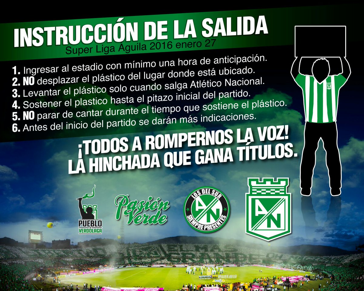 Vuelve la hinchada DEL MÁS VECES CAMPEÓN.
por favor, ingresar más temprano para que sea un éxito. <a href="/LDSoficial/">Los Del Sur</a>.