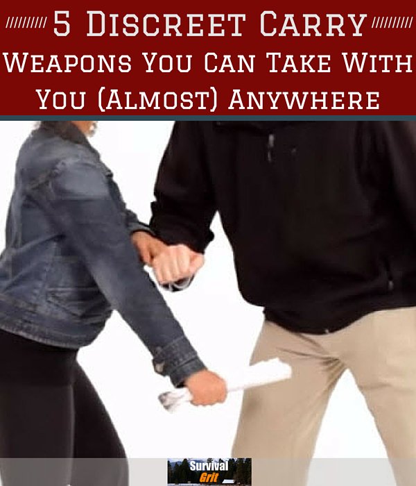 SurvivalGrit's tweet image. 5 Discreet Carry Weapons You Can Take (Almost) Anywhere buff.ly/1OTAtzB